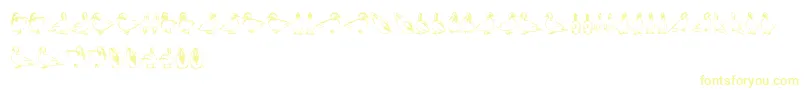 Шрифт Duck – жёлтые шрифты
