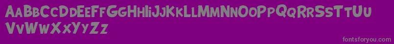 Fonte DUCKO DEMO – fontes cinzas em um fundo violeta
