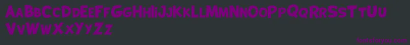 Шрифт DUCKO DEMO – фиолетовые шрифты на чёрном фоне