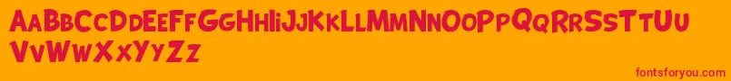 Weitere Informationen zur DUCKO DEMO-Schriftart DUCKO DEMO-Schriftart – Rote Schriften auf orangefarbenem Hintergrund