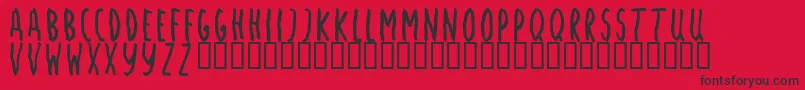 Angsm Font – Black Fonts on Red Background