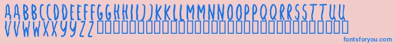 Angsm Font – Blue Fonts on Pink Background