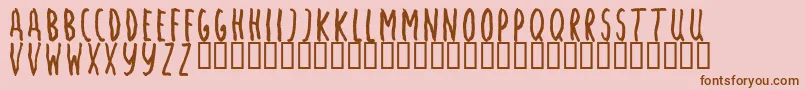 Angsm Font – Brown Fonts on Pink Background