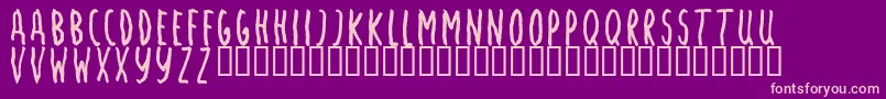 Angsm Font – Pink Fonts on Purple Background