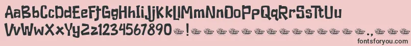 Duckymanly Demo Font – Black Fonts on Pink Background