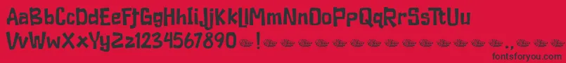 Duckymanly Demo Font – Black Fonts on Red Background