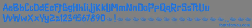 Duckymanly Demo Font – Blue Fonts on Gray Background