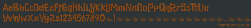 Duckymanly Demo Font – Brown Fonts on Black Background