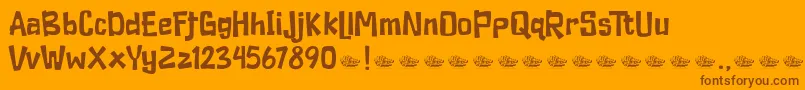 Duckymanly Demo Font – Brown Fonts on Orange Background