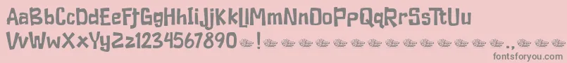 Duckymanly Demo Font – Gray Fonts on Pink Background