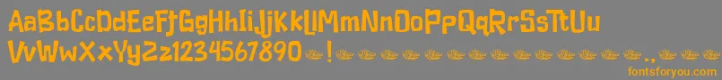 Duckymanly Demo Font – Orange Fonts on Gray Background