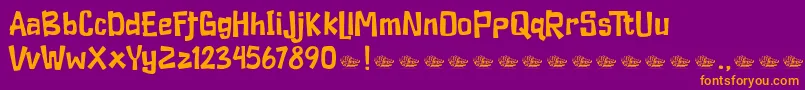 Duckymanly Demo Font – Orange Fonts on Purple Background