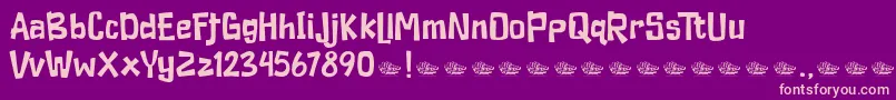 Duckymanly Demo Font – Pink Fonts on Purple Background