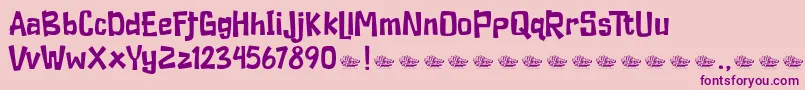 Duckymanly Demo Font – Purple Fonts on Pink Background