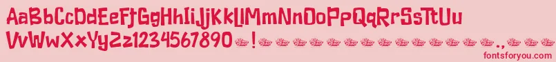 Duckymanly Demo Font – Red Fonts on Pink Background