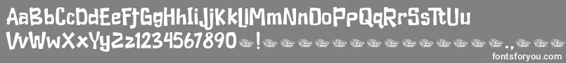 Duckymanly Demo Font – White Fonts on Gray Background