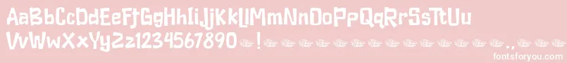 Duckymanly Demo Font – White Fonts on Pink Background