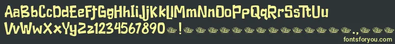 Duckymanly Demo Font – Yellow Fonts on Black Background
