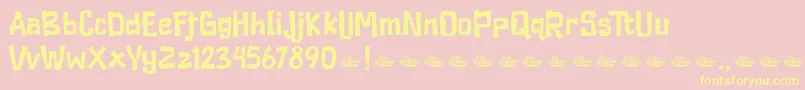 Duckymanly Demo Font – Yellow Fonts on Pink Background