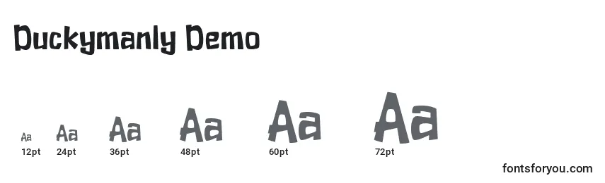 Duckymanly Demo Font Sizes