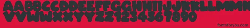 Dudeludel Font – Black Fonts on Red Background