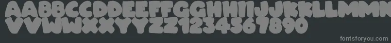 Dudeludel Font – Gray Fonts on Black Background