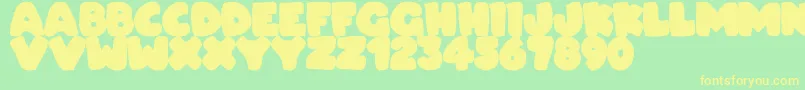 Dudeludel Font – Yellow Fonts on Green Background