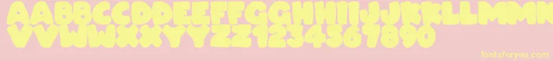 Dudeludel Font – Yellow Fonts on Pink Background