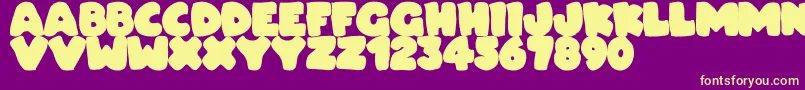 Dudeludel Font – Yellow Fonts on Purple Background