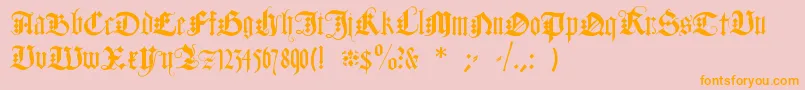 DuerersMinuskeln Font – Orange Fonts on Pink Background