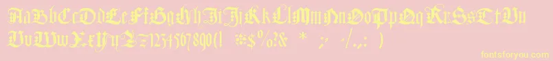 DuerersMinuskeln Font – Yellow Fonts on Pink Background