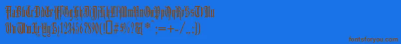 DUERG    Font – Brown Fonts on Blue Background