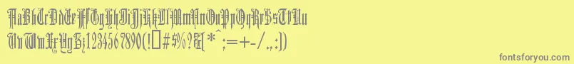 More about DUERG Font DUERG Font – Gray Fonts on Yellow Background