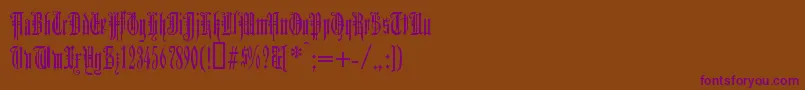 Подробнее о шрифте DUERG Шрифт DUERG – фиолетовые шрифты на коричневом фоне