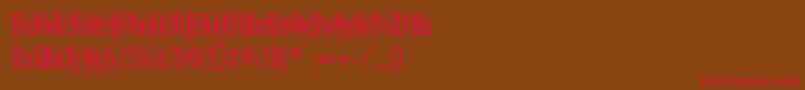 DUERG    Font – Red Fonts on Brown Background