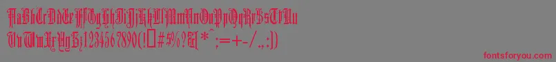 DUERG    Font – Red Fonts on Gray Background