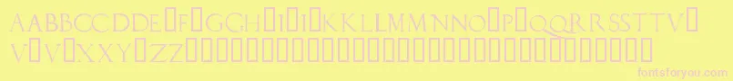 DUERLC   Font – Pink Fonts on Yellow Background