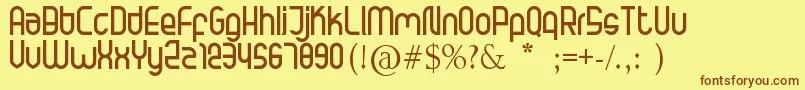 Dugal Font – Brown Fonts on Yellow Background