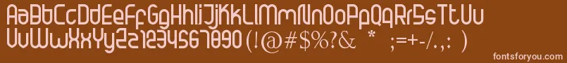 Dugal Font – Pink Fonts on Brown Background