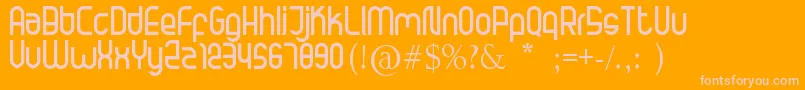 Dugal Font – Pink Fonts on Orange Background
