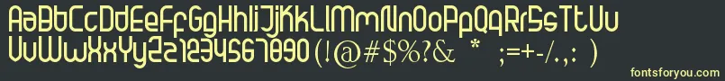 Dugal Font – Yellow Fonts on Black Background