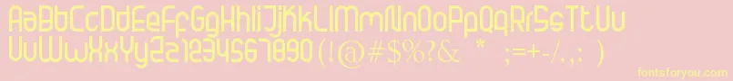 Dugal Font – Yellow Fonts on Pink Background