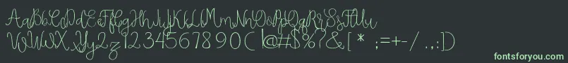 Шрифт Dughter Free – зелёные шрифты на чёрном фоне