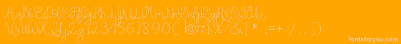 Dughter Free Font – Pink Fonts on Orange Background