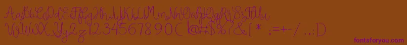 Dughter Free Font – Purple Fonts on Brown Background
