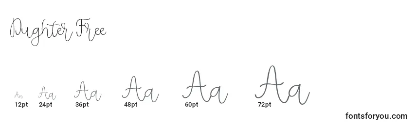 Dughter Free Font Sizes