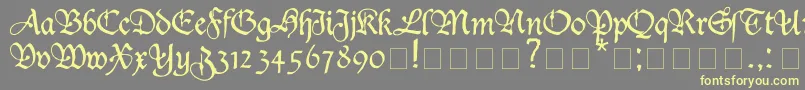 DUKEPLUS Font – Yellow Fonts on Gray Background