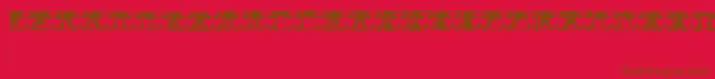 Dulcet Font – Brown Fonts on Red Background