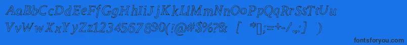 DearStudioAudience Font – Black Fonts on Blue Background