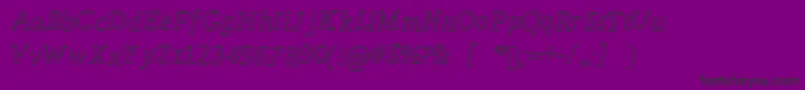フォントDearStudioAudience – 紫の背景に黒い文字